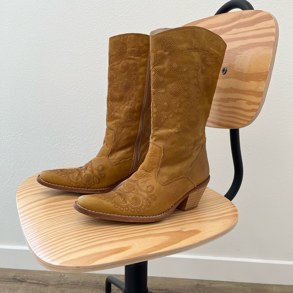 Classic Tan Leather Boots